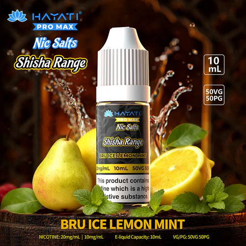 Bru Ice Lemon Mint - Hayati Pro Max Shisha Nic Salt E-Liquid