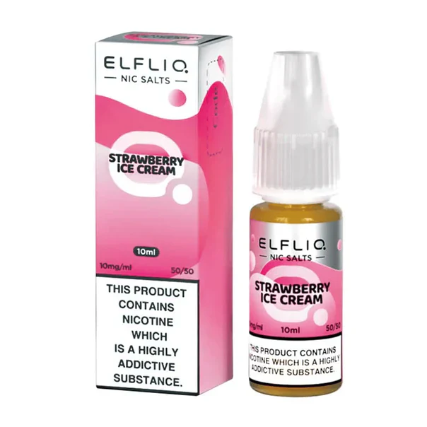 Elf Bar ElfLiq - Strawberry Snoow (Ice Cream) Nic Salt 10ml - Image 2