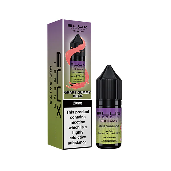 Elux Legend Grape Gummy Bear Nic Salt Vape Juice