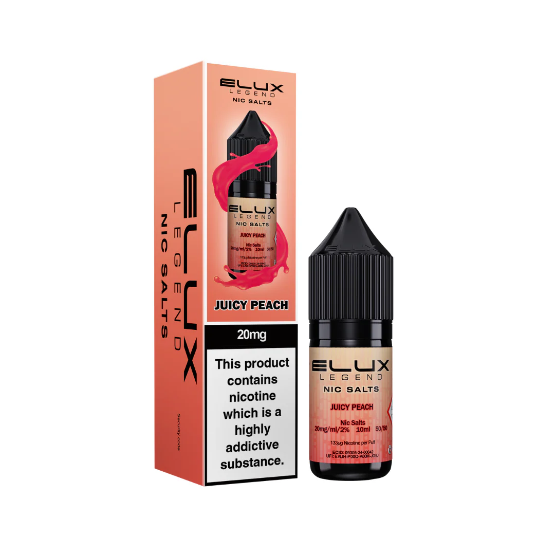 Elux Legend Juicy Peach Nic Salt Vape Juice
