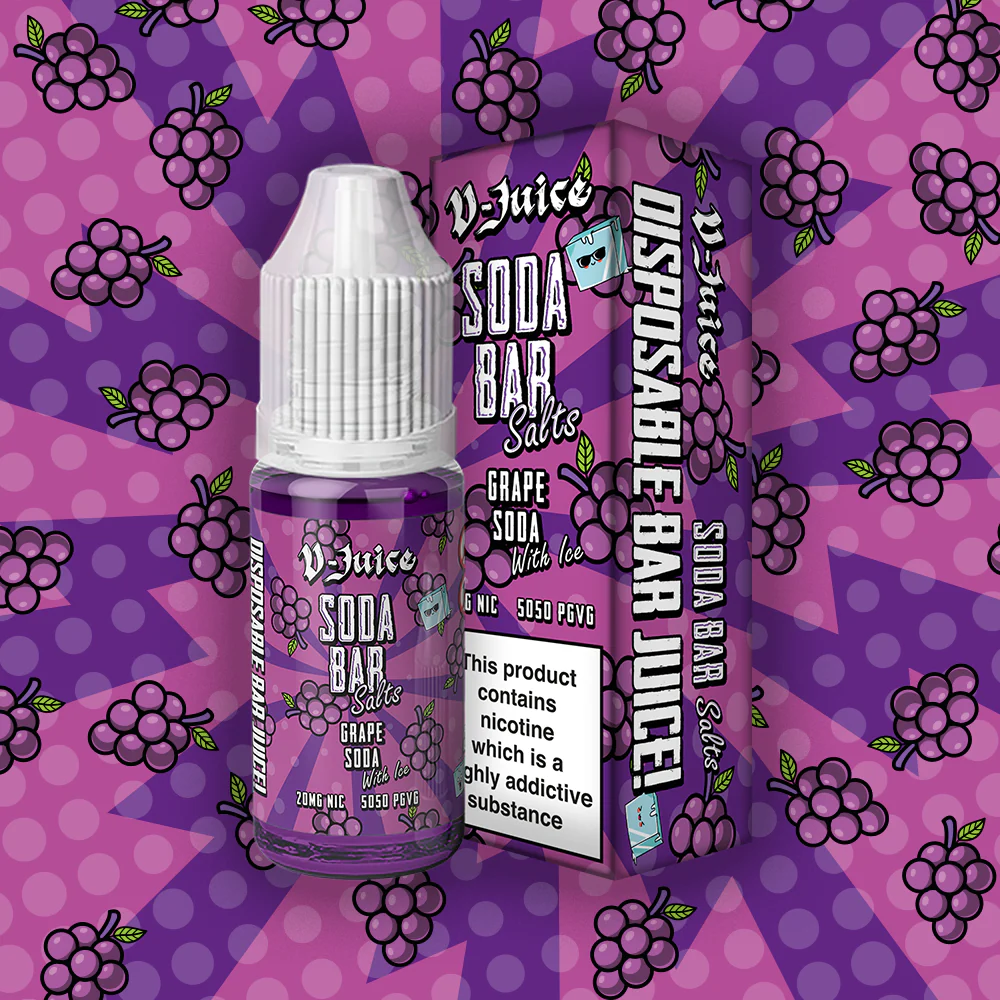 Grape Soda with Ice Nic Salt - VJuice Soda Bar