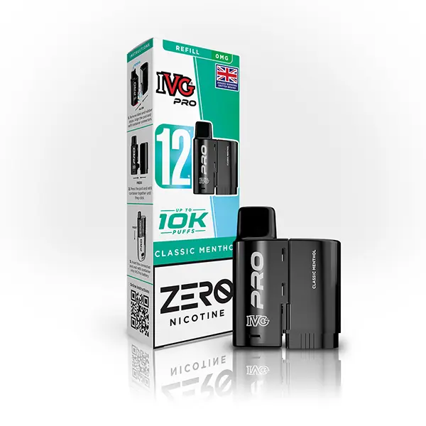 IVG Pro 12 Prefilled Vape Replacement Pods 0mg - Image 9