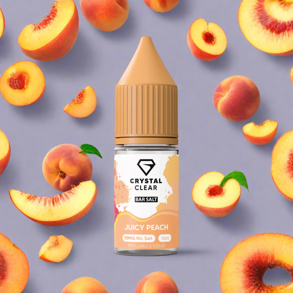 Juicy Peach Crystal Clear Nic Salt E-Liquid