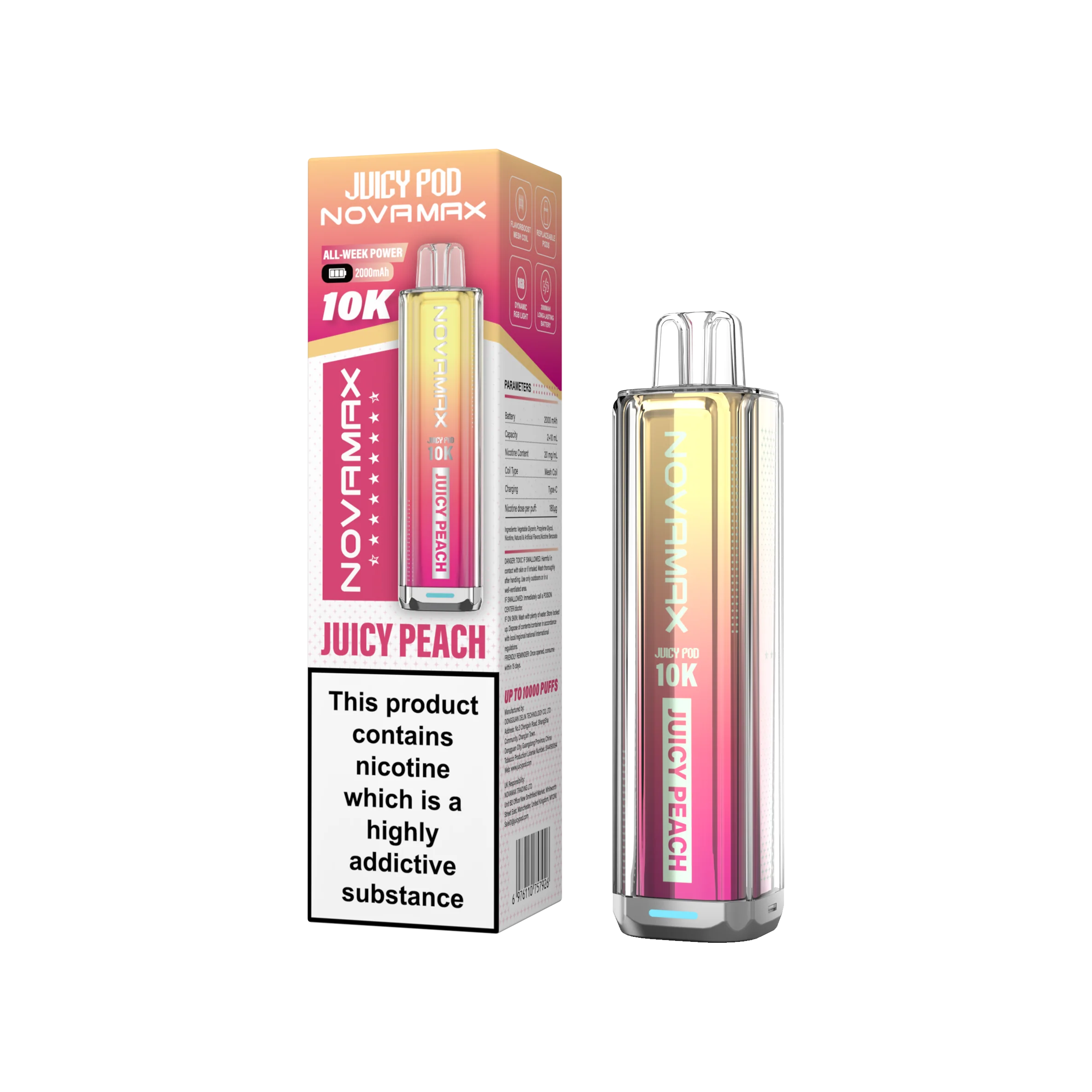 Juicy Pod Novamax 10K Prefilled Vape Kit - Image 10