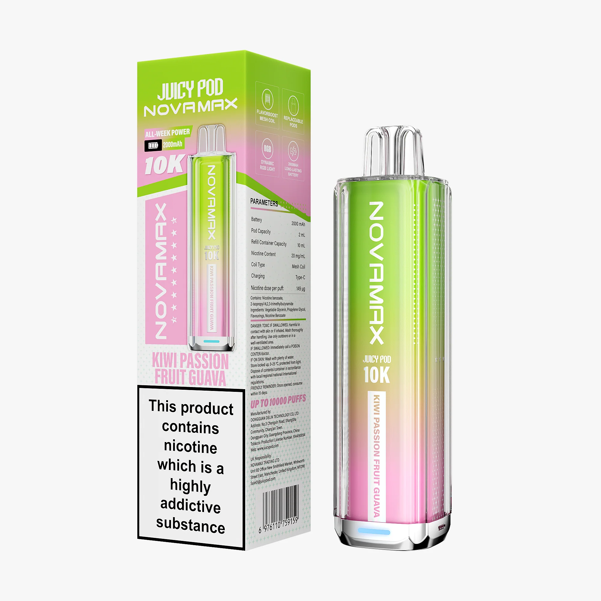 Juicy Pod Novamax 10K Prefilled Vape Kit - Image 11