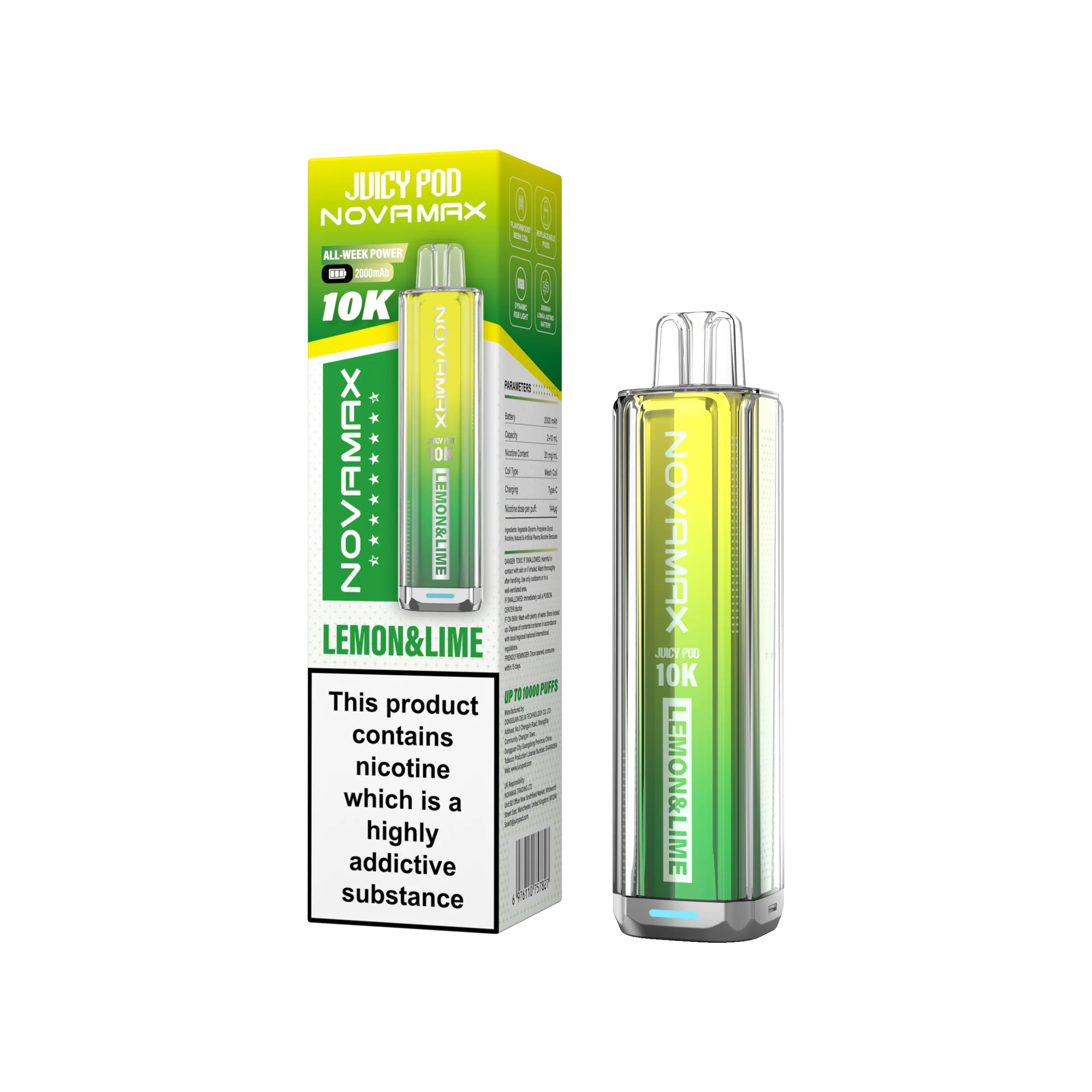 Juicy Pod Novamax 10K Prefilled Vape Kit - Image 12
