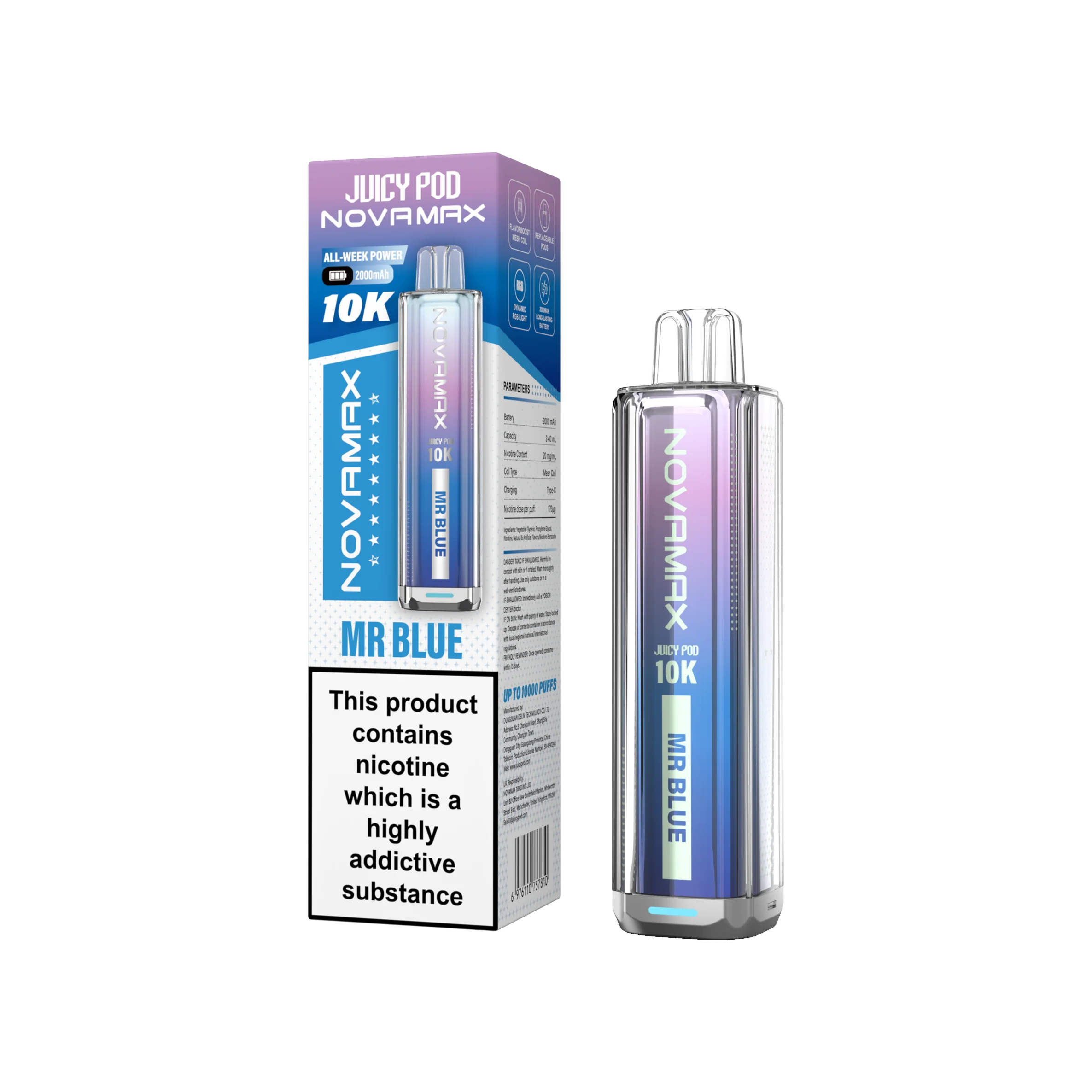 Juicy Pod Novamax 10K Prefilled Vape Kit - Image 13