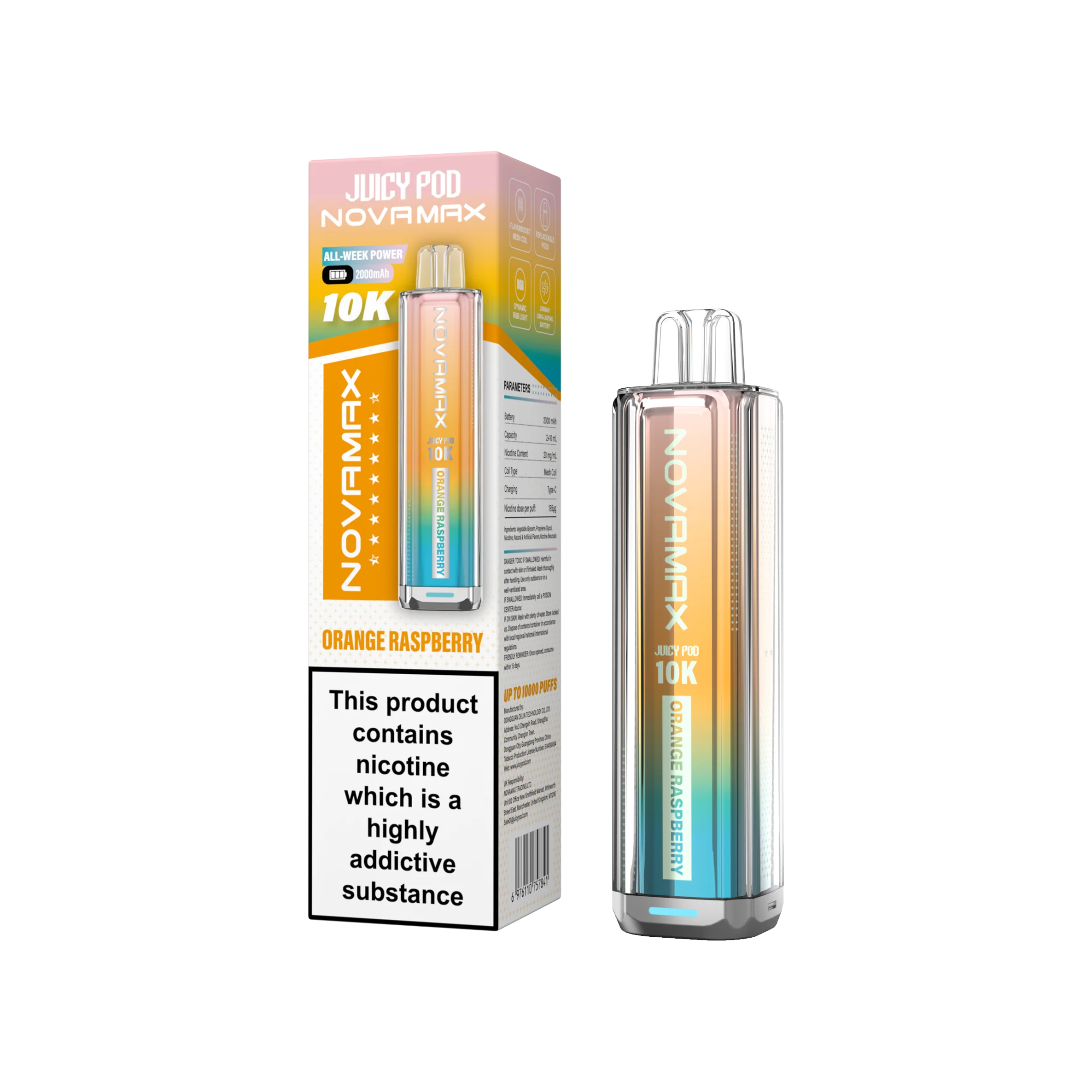 Juicy Pod Novamax 10K Prefilled Vape Kit - Image 14