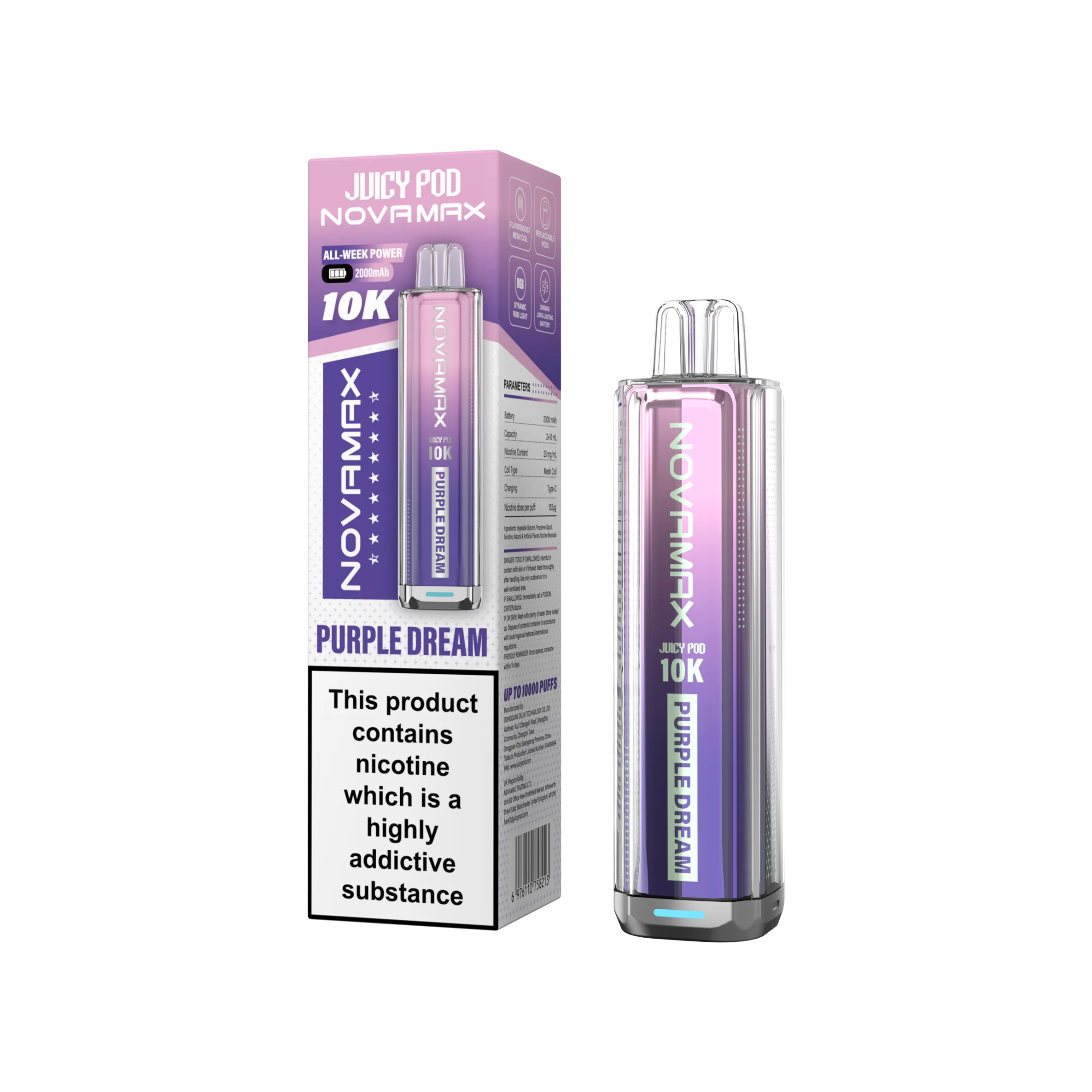 Juicy Pod Novamax 10K Prefilled Vape Kit - Image 17