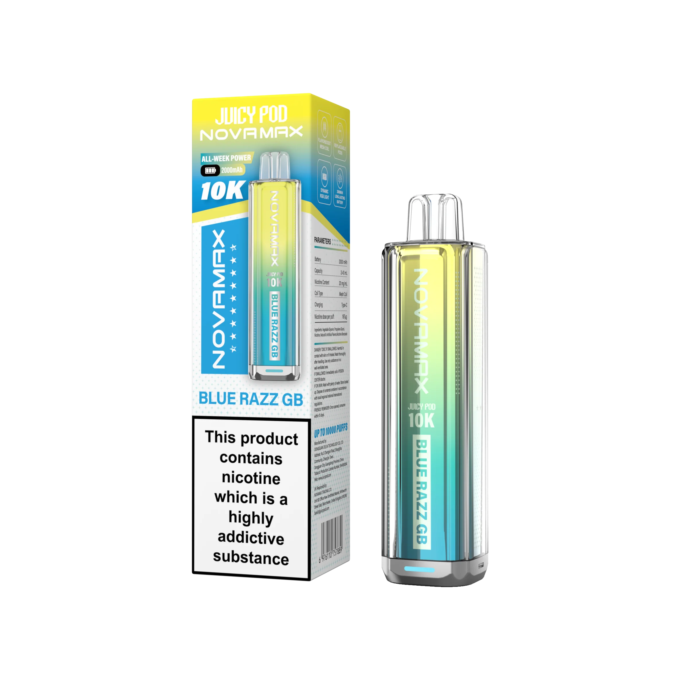 Juicy Pod Novamax 10K Prefilled Vape Kit - Image 3