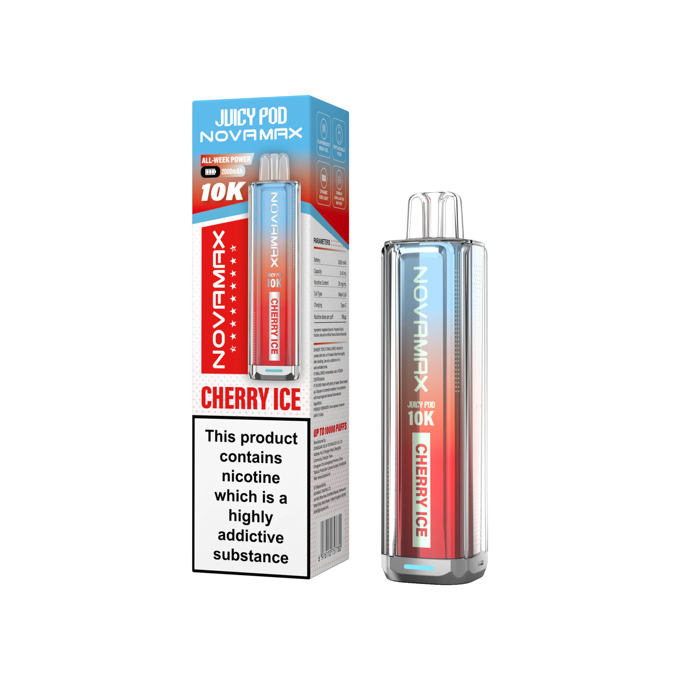 Juicy Pod Novamax 10K Prefilled Vape Kit - Image 8