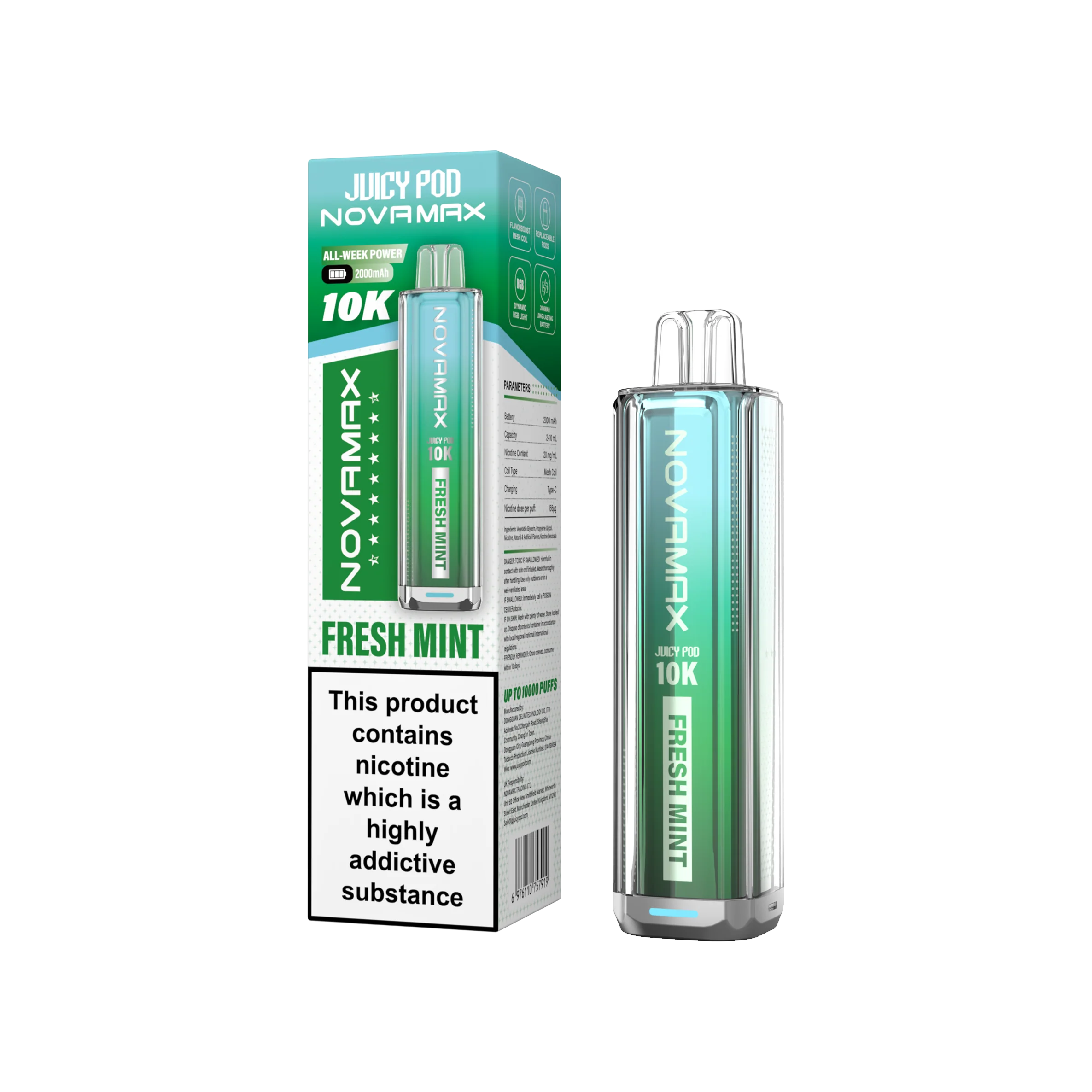 Juicy Pod Novamax 10K Prefilled Vape Kit - Image 9