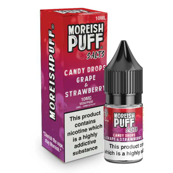 Moreish Puff Nic Salt - Grape and Strawberry Candy Drops