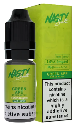 Nasty Juice 50/50 10ml - Green Ape Green Apple
