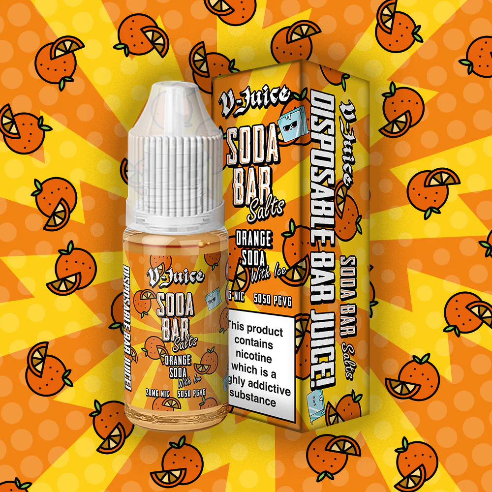 Orange Soda with Ice Nic Salt - VJuice Soda Bar