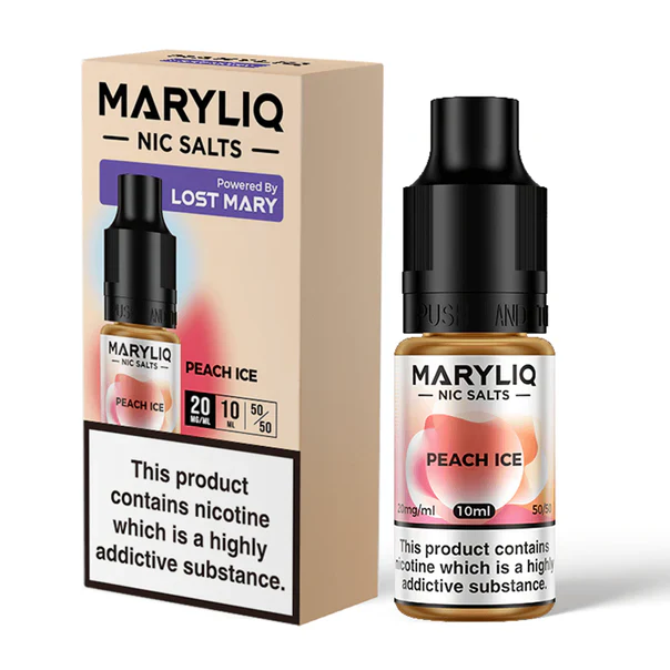 Peach Ice Maryliq Nic Salt E-liquid by Lost Mary