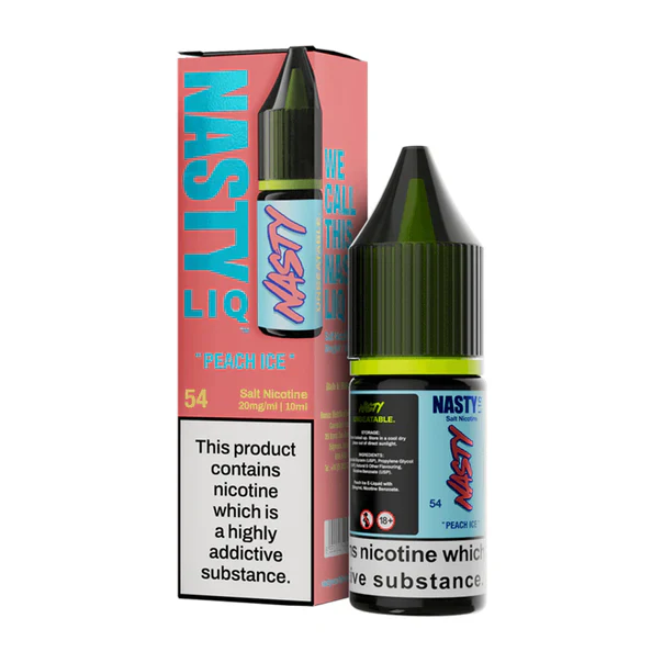 Peach Ice Nic Salt E-Liquid by Nastyliq