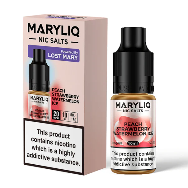 Peach Strawberry Watermelon Maryliq Nic Salt E-liquid by Lost Mary