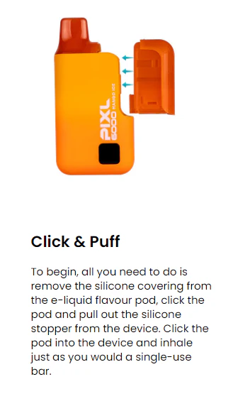 PIXL 6000 Big Puff Rechargeable Pod Vape Kit - Image 2