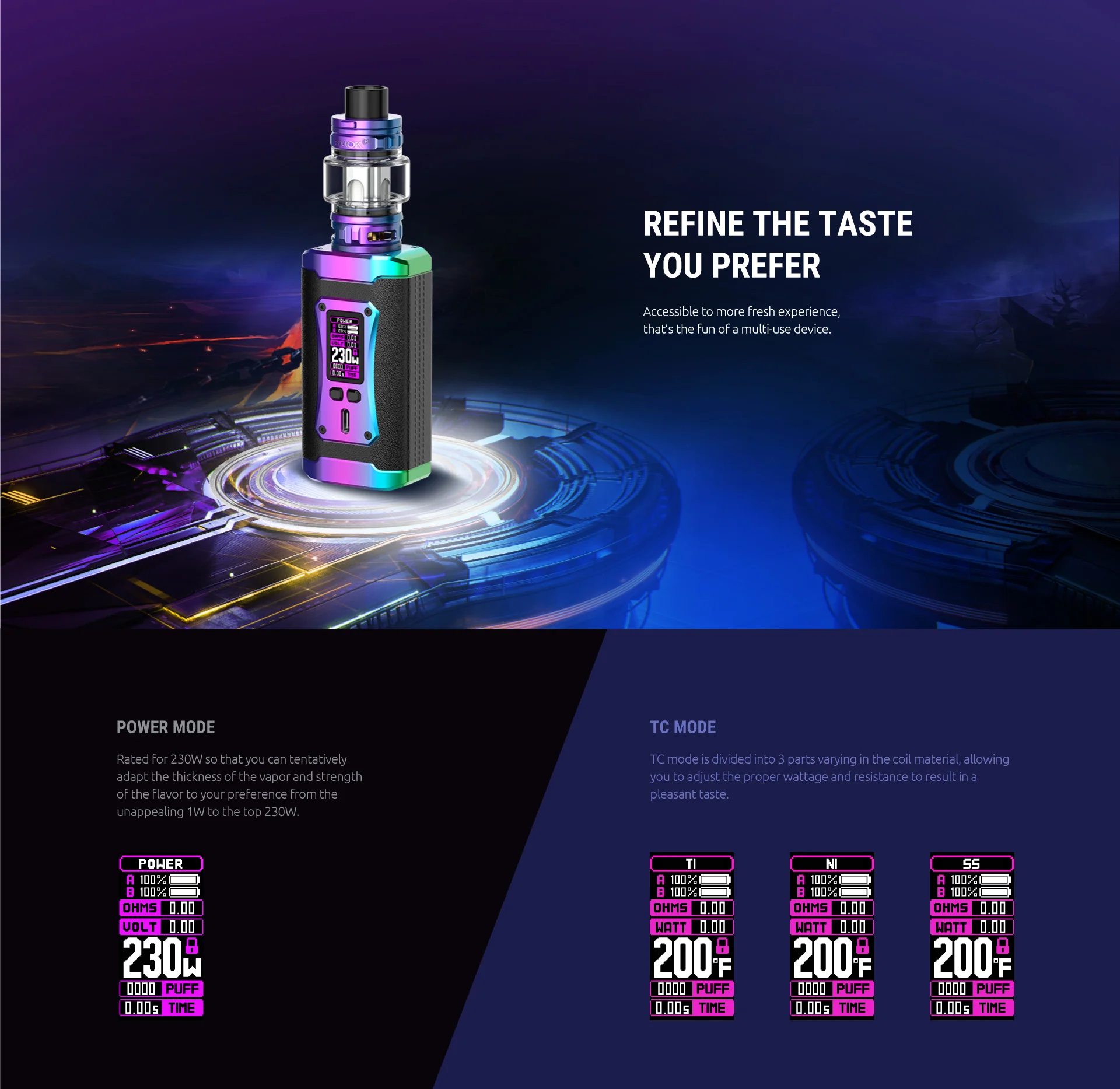 Smok Morph 2 230w Sub Ohm Vape Kit - Image 5