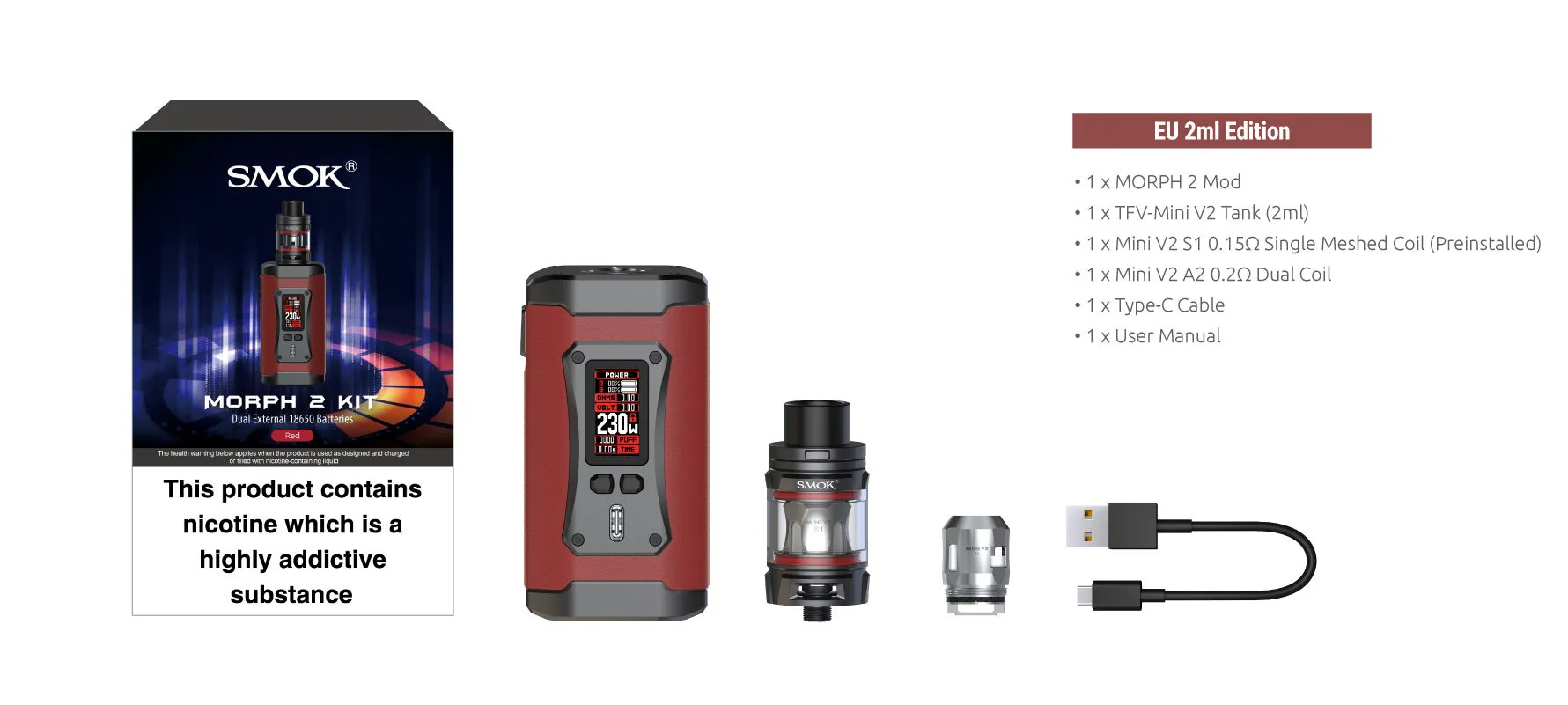 Smok Morph 2 230w Sub Ohm Vape Kit - Image 9