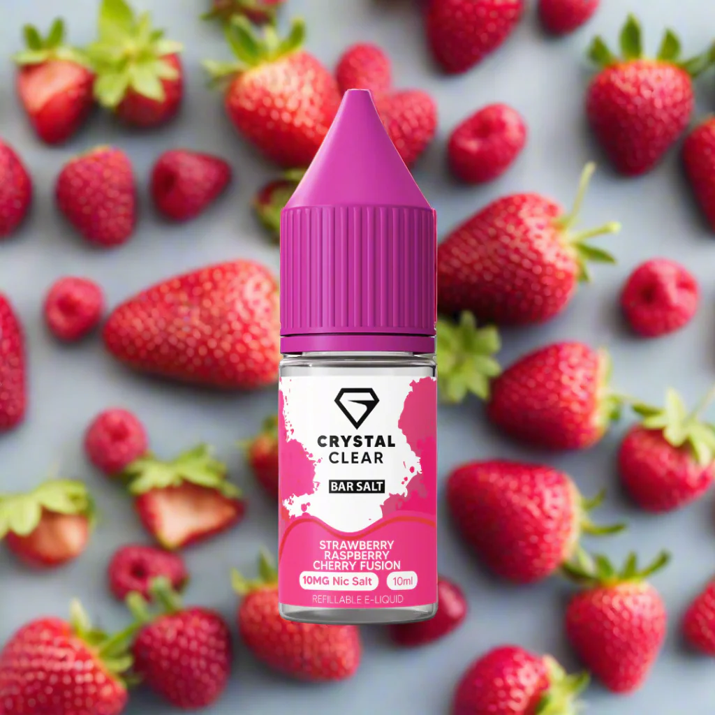 Strawberry Raspberry Cherry Fusion Crystal Clear Nic Salt E-Liquid