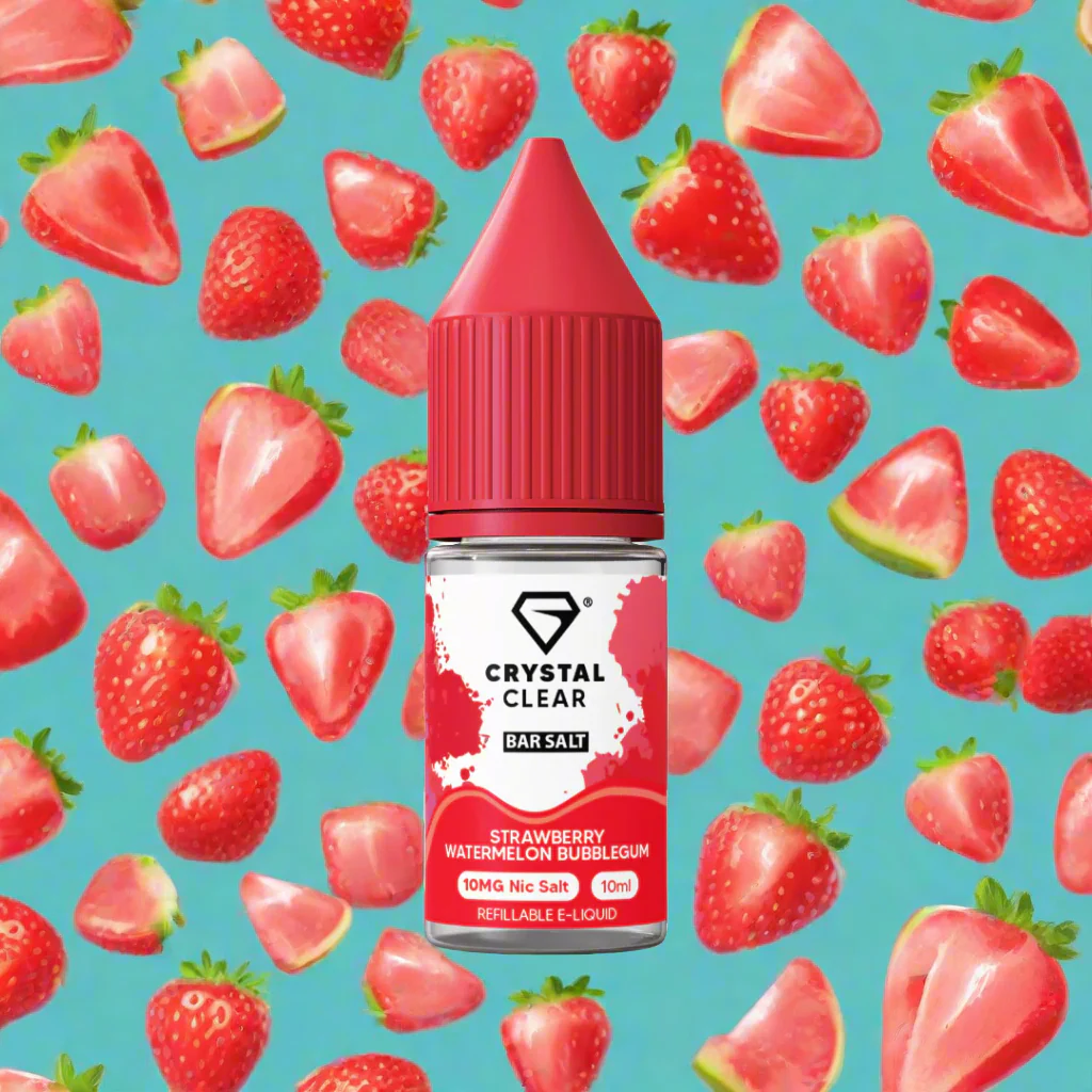 Strawberry Watermelon Bubblegum Crystal Clear Nic Salt E-Liquid