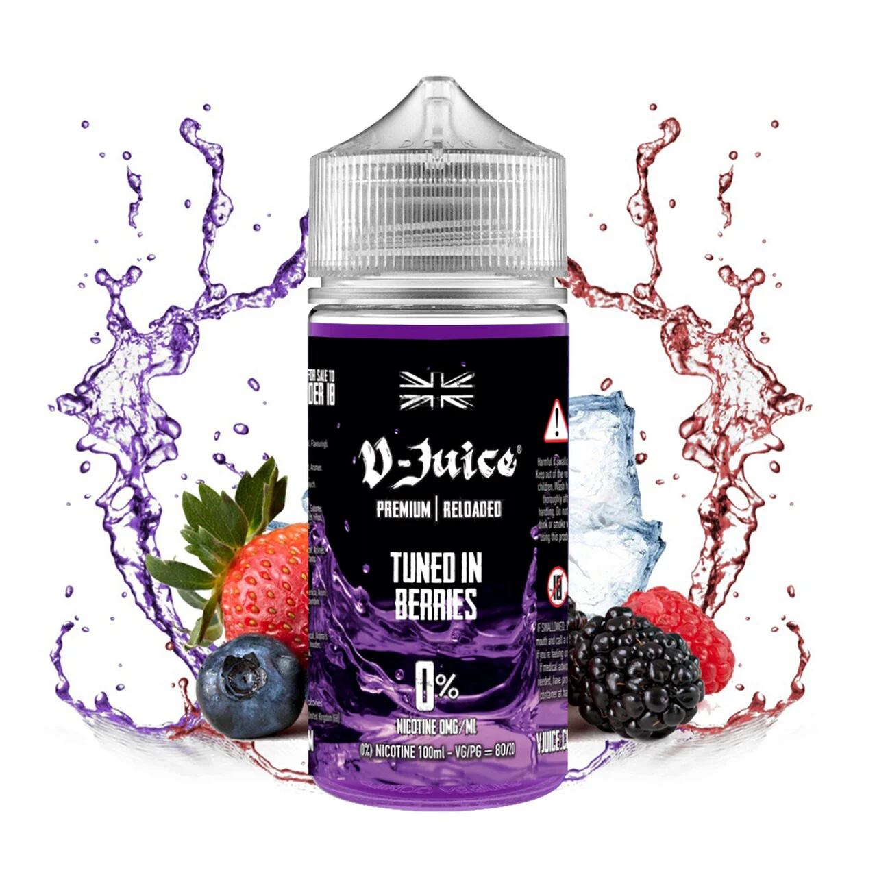 Vjuice - Tuned in Berries 100ml Short Fill