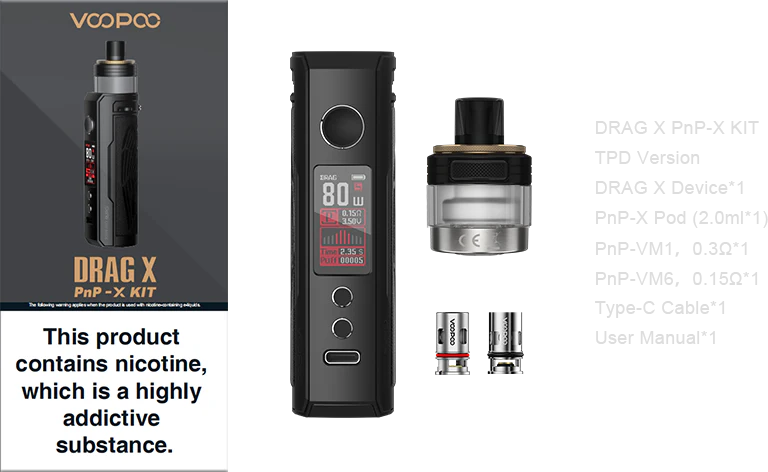Voopoo Drag X PNP-X Pod Vape Kit - Image 2