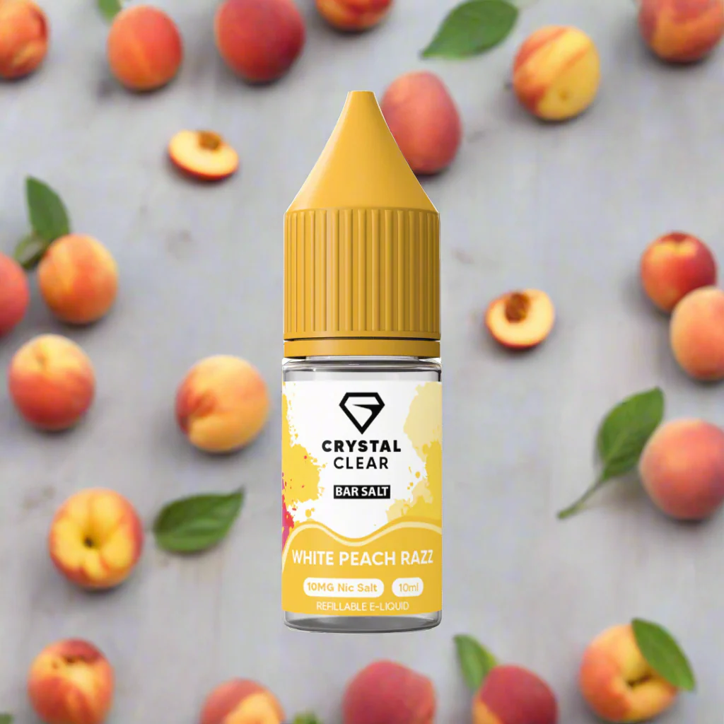White Peach Razz Crystal Clear Nic Salt E-Liquid
